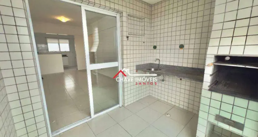 Apartamento com 3 dormitórios para alugar, 87 m² por R$ 5.000,11/mês - Aparecida - Santos/SP