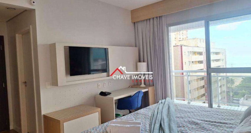 Flat com 1 dormitório à venda, 30 m² por R$ 490.000,00 - Pompéia - Santos/SP
