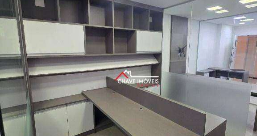 SALA COMERCIAL 40M² MONTADA E EQUIPADA NO BAIRRO VALONGO PRÓXIMO A ÁREA PORTUÁRIA EM SANTOS/SP.