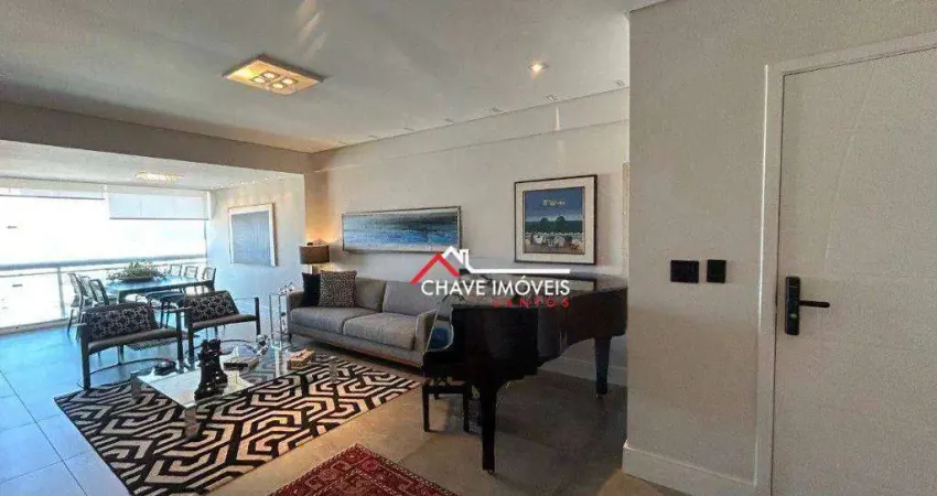 Apartamento com 2 dormitórios à venda, 129 m² por r$ 2.300.000,00 - aparecida - santos/sp