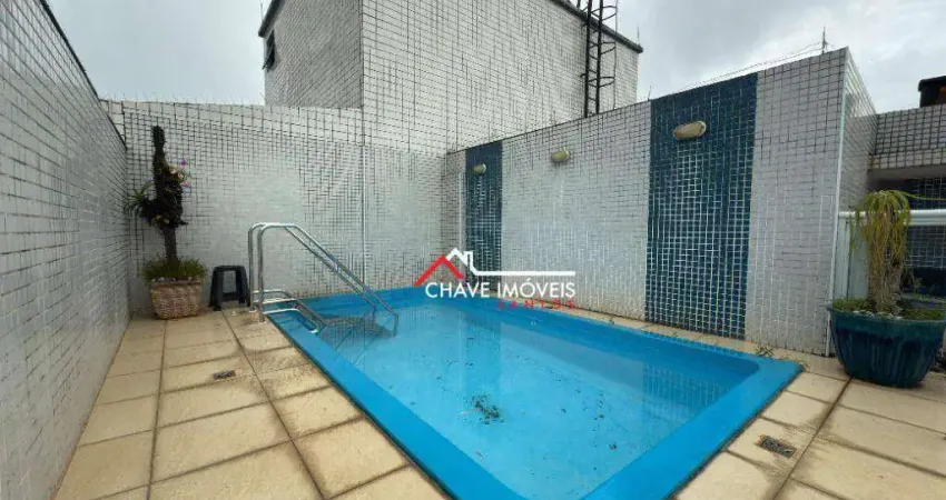 Cobertura com 2 dormitórios, 254 m² - venda por r$ 1.750.000,00 ou aluguel por r$ 10.000,00/mês - embaré - santos/sp