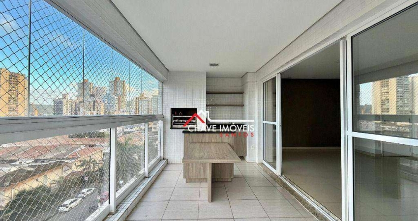Apartamento com 2 dormitórios para alugar, 111 m² por R$ 7.200,02/mês - Ponta da Praia - Santos/SP