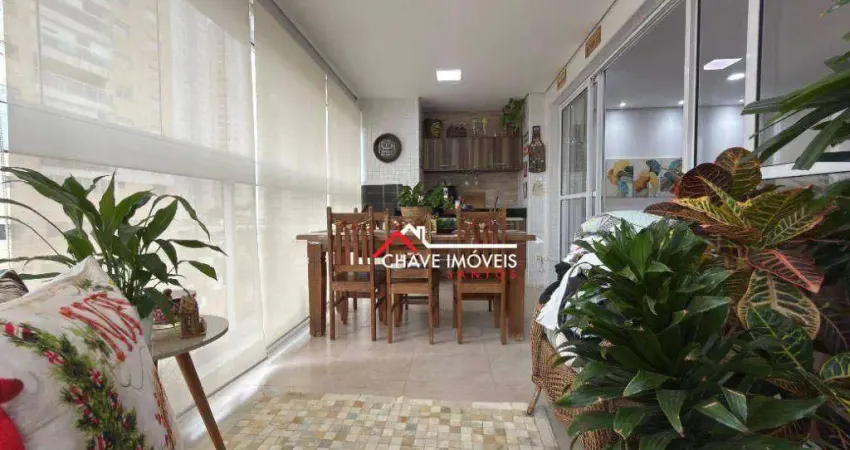 Apartamento com 3 dormitórios à venda, 111 m² por r$ 1.070.000,00 - ponta da praia - santos/sp