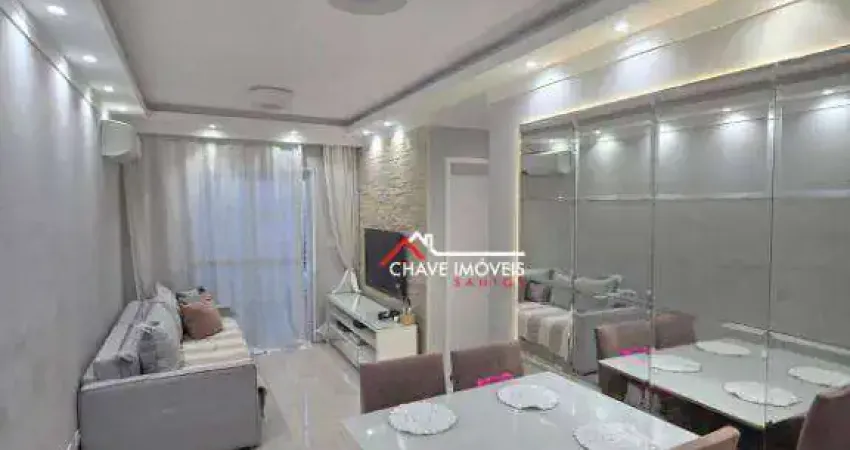 Apartamento com 2 dormitórios à venda, 59 m² por r$ 555.000,00 - vila matias - santos/sp