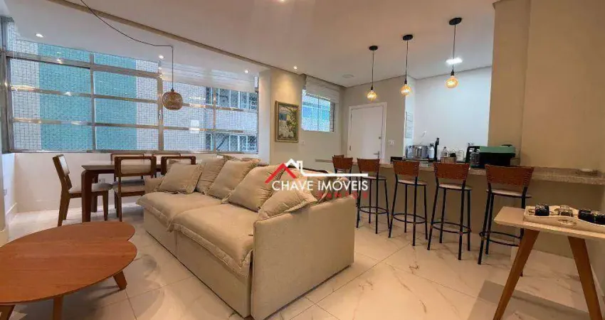 Apartamento com 2 dormitórios à venda, 85 m² por R$ 950.000,00 - Pompéia - Santos/SP