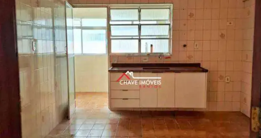 Apartamento com 2 dormitórios para alugar, 112 m² por R$ 4.250,02/mês - Embaré - Santos/SP