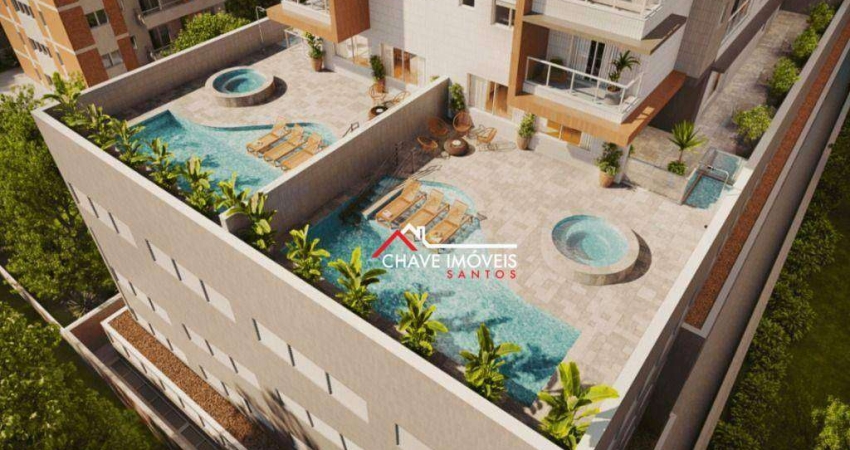 Apartamento com 3 dormitórios à venda, 129 m² por R$ 2.208.000,00 - Embaré - Santos/SP