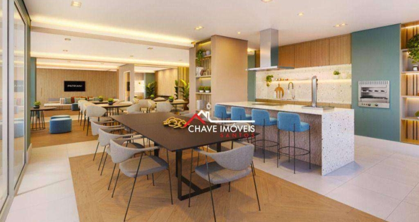 Apartamento com 2 dormitórios à venda, 96 m² por R$ 1.813.000,00 - Embaré - Santos/SP