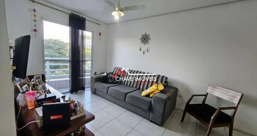 APARTAMENTO COM 63M² ÚTEIS, ÁREA DE LAZER E VAGA DEMARCADA, LOCALIZADO NO BAIRRO APARECIDA EM SANTOS;