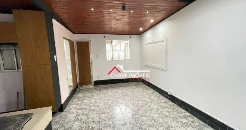 Sobreposta alta com 150 m²  com 3 dormitórios e edícula no boqueirão em santos