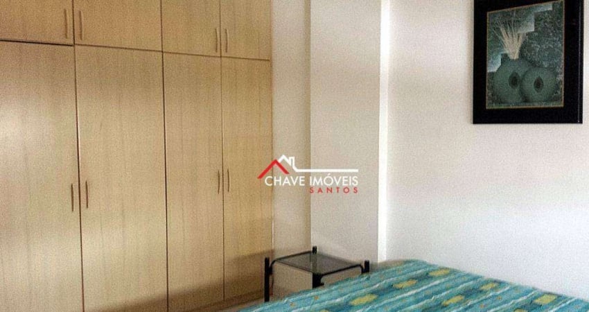 Apartamento com 1 dormitório para alugar, 60 m² por R$ 2.900,01/mês - Gonzaga - Santos/SP
