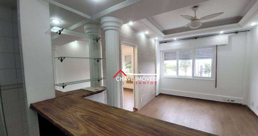 Apartamento com 1 dormitório à venda, 56 m² por R$ 440.000,00 - Embaré - Santos/SP