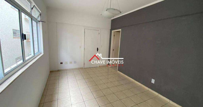 Apartamento com 2 dormitórios para alugar, 62 m² por R$ 2.928,39/mês - Aparecida - Santos/SP