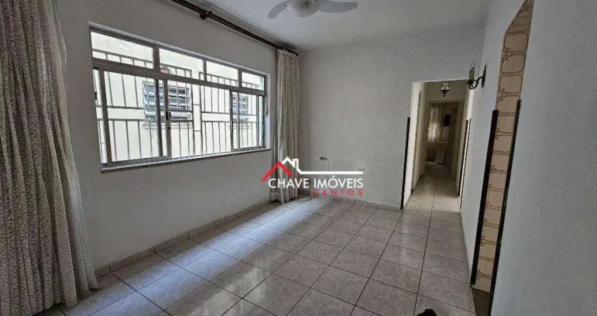 Apartamento com 3 dormitórios para alugar, 90 m² por R$ 3.500,02/mês - Aparecida - Santos/SP