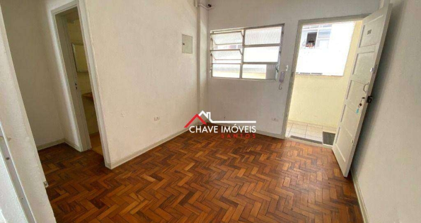 Apartamento com 1 dormitório para alugar, 41 m² por R$ 2.300,02/ano - Ponta da Praia - Santos/SP