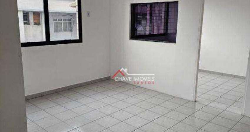 Sala, 40 m² - venda por R$ 200.000,00 ou aluguel por R$ 2.202,00/mês - Vila Matias - Santos/SP