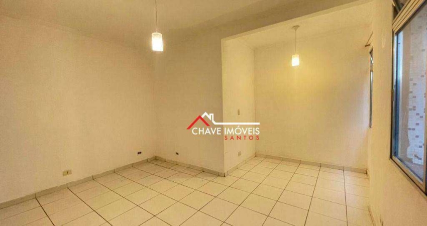 Apartamento com 1 dormitório à venda, 55 m² por R$ 385.000,00 - Aparecida - Santos/SP