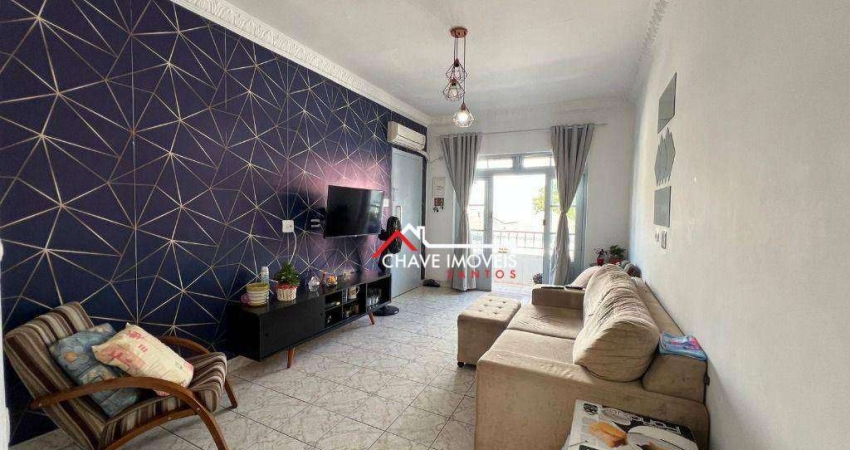 Apartamento com 2 dormitórios à venda, 80 m² por R$ 380.000,00 - Aparecida - Santos/SP