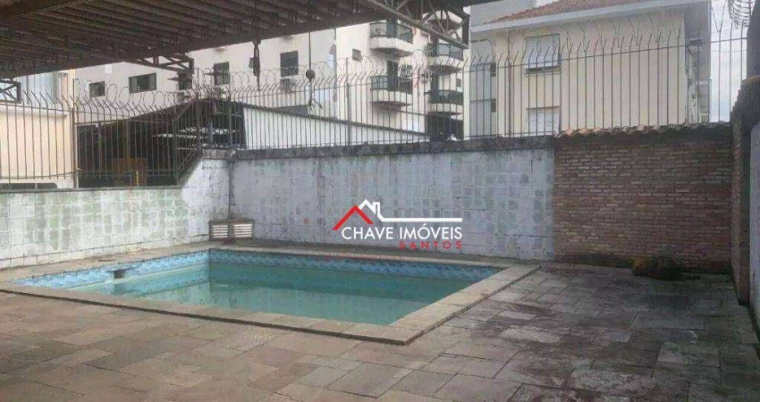 Sobrado com 5 dormitórios para alugar, 310 m² por R$ 20.000,00/mês - Boqueirão - Santos/SP