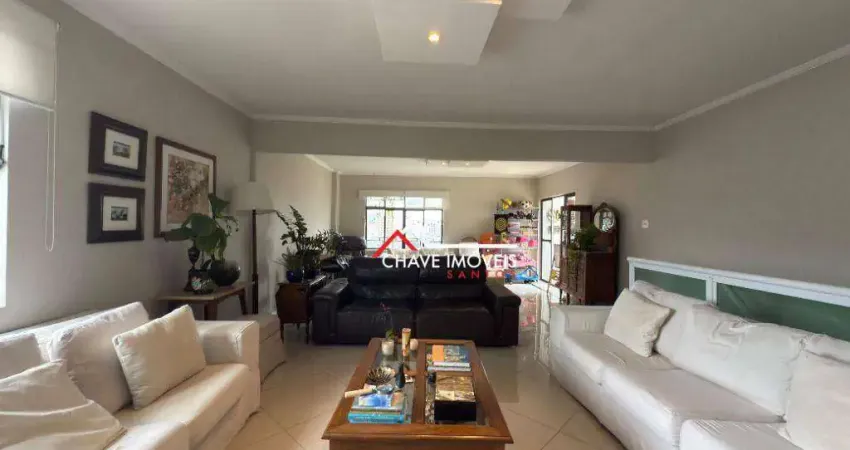 Cobertura com 2 dormitórios para alugar, 254 m² por r$ 10.000,00/mês - embaré - santos/sp