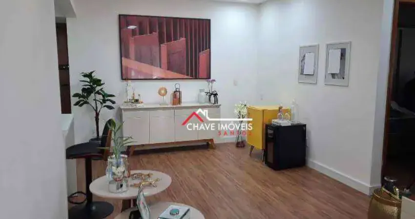 Apartamento com 2 dormitórios à venda, 70 m² por R$ 477.000,00 - Encruzilhada - Santos/SP
