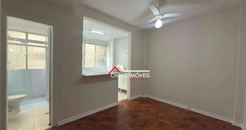 Apartamento com 1 dormitório à venda, 45 m² por R$ 373.000,00 - Gonzaga - Santos/SP