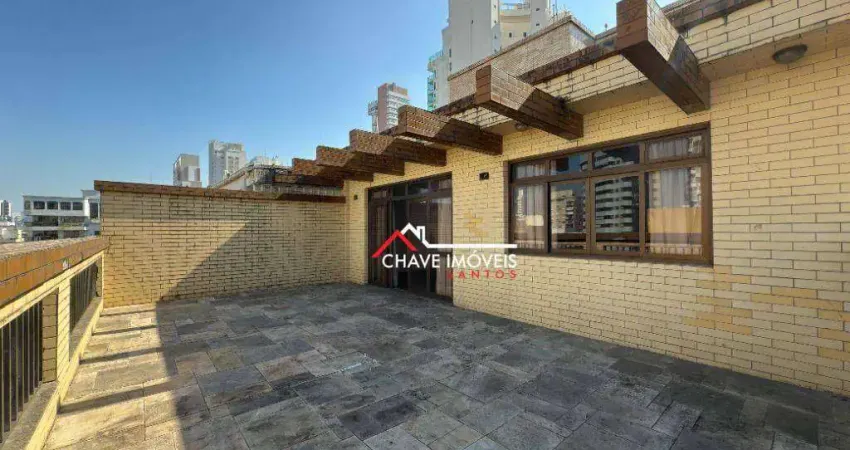 Cobertura com 4 dormitórios à venda, 495 m² por R$ 5.520.000,00 - Gonzaga - Santos/SP