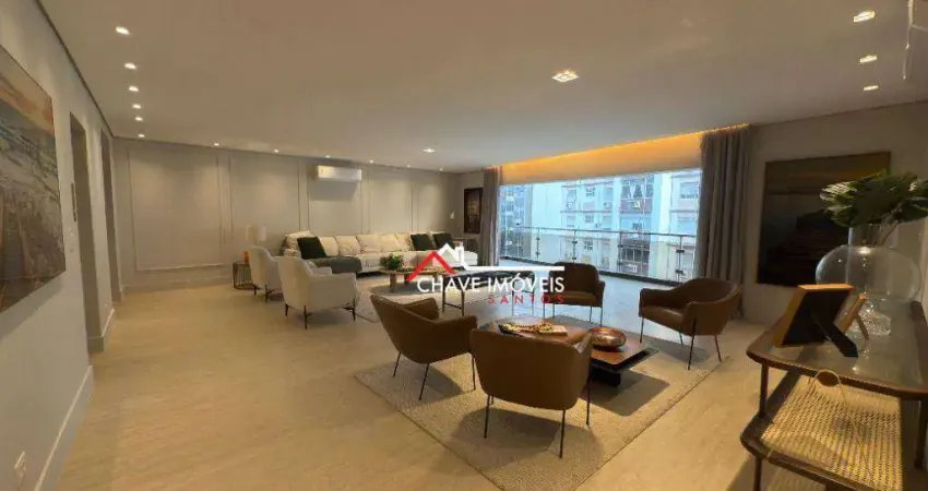 Apartamento com 3 dormitórios à venda, 260 m² por R$ 2.800.000,00 - Gonzaga - Santos/SP