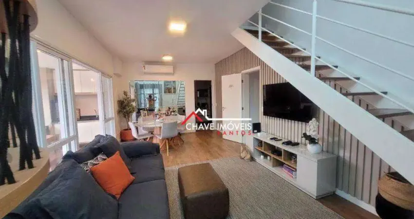 Apartamento duplex à venda, 121 m² por r$ 1.805.000,00 - gonzaga - santos/sp