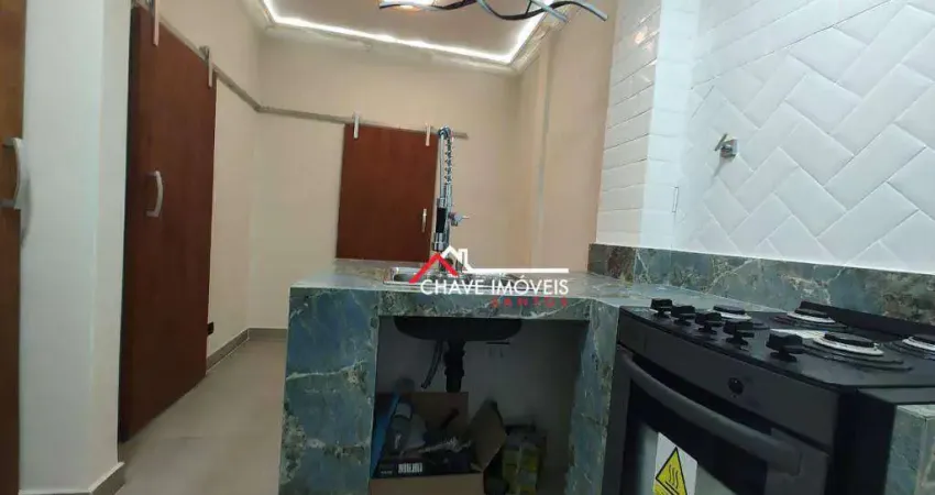 Apartamento com 1 dormitório à venda, 50 m² por r$ 350.000,00 - josé menino - santos/sp