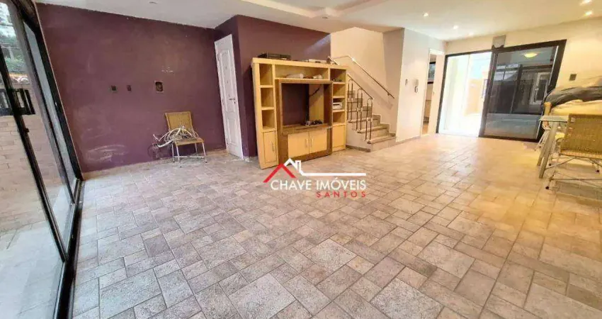 Sobrado com 6 dormitórios à venda, 300 m² por r$ 4.500.000,09 - gonzaga - santos/sp