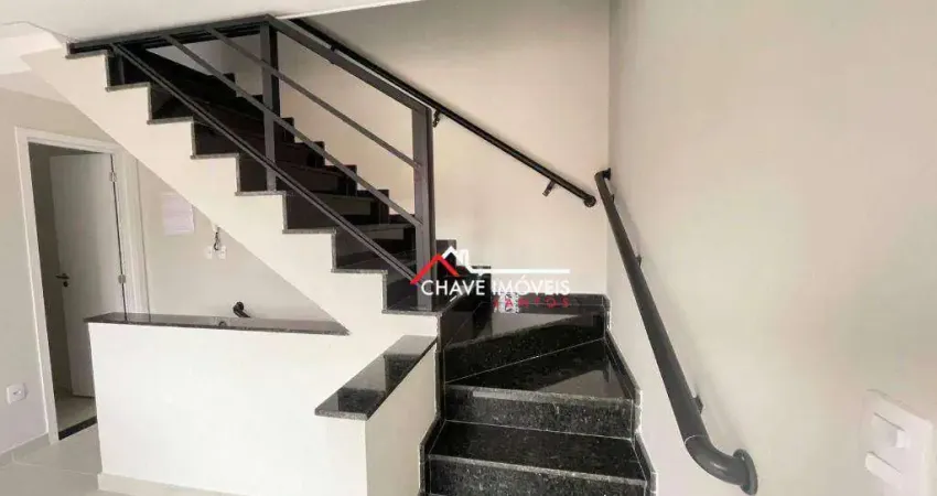 Village com 2 dormitórios à venda, 95 m² por r$ 620.000,00 - campo grande - santos/sp