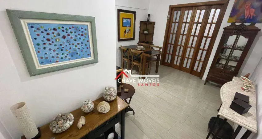 Apartamento com 1 dormitório à venda, 62 m² por r$ 435.000,00 - embaré - santos/sp