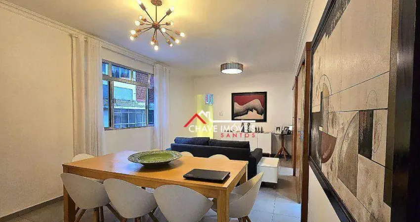 Apartamento com 3 dormitórios à venda, 110 m² por r$ 735.000,03 - boqueirão - santos/sp