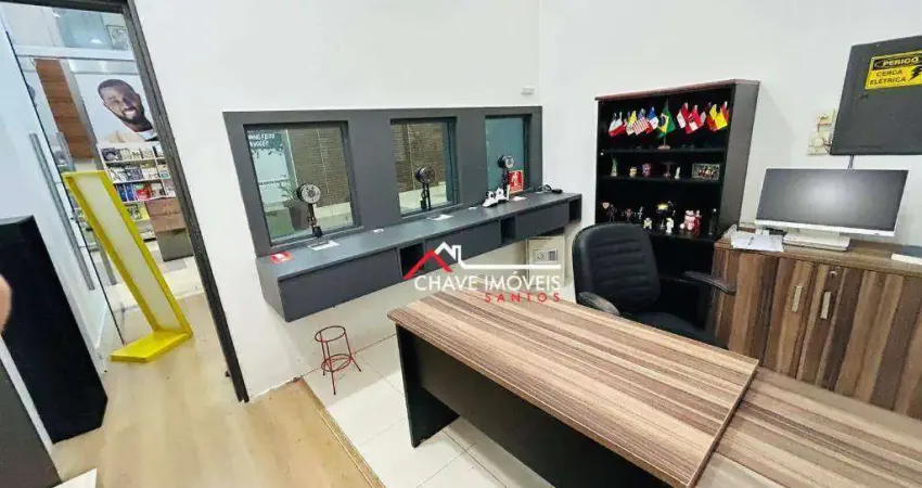 Loja para alugar, 20 m² por r$ 4.000,02/mês - gonzaga - santos/sp