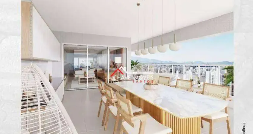 Apartamento com 3 dormitórios à venda, 158 m² por r$ 3.950.000,00 - embaré - santos/sp