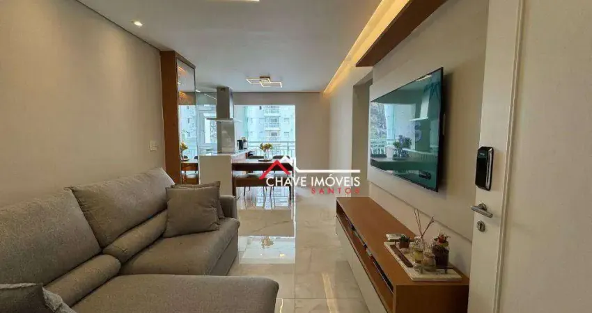 Apartamento à venda, 62 m² por r$ 725.000,00 - marapé - santos/sp