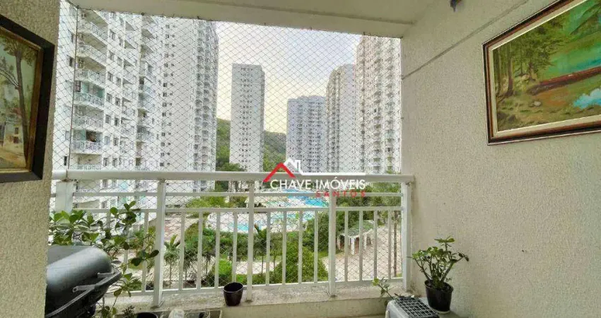 Apartamento com 2 dormitórios à venda, 64 m² por r$ 590.000,00 - marapé - santos/sp