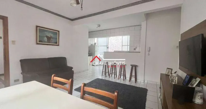 Apartamento com 2 dormitórios à venda, 75 m² por r$ 448.000,00 - gonzaga - santos/sp