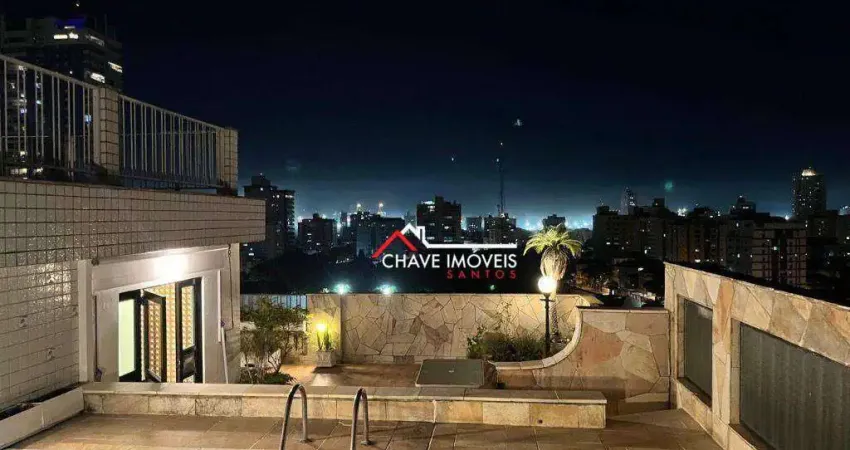 Cobertura com 4 dormitórios à venda, 361 m² por r$ 3.843.000,00 - ponta da praia - santos/sp