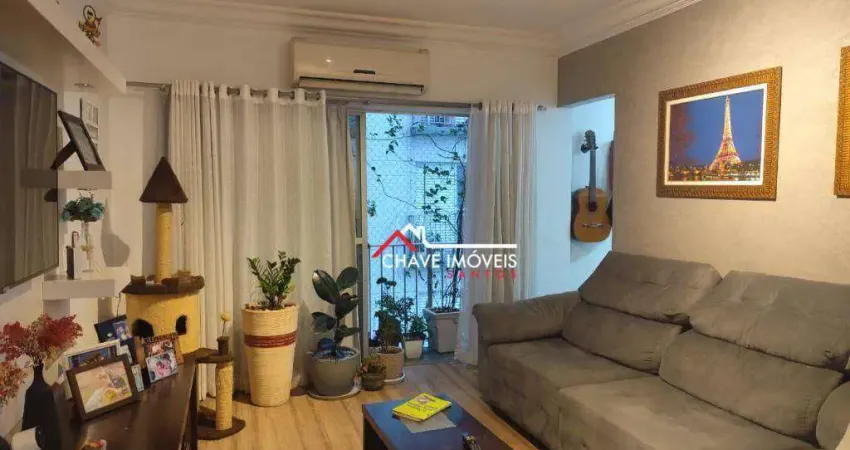 Apartamento com 3 dormitórios à venda, 130 m² por r$ 580.000,00 - vila belmiro - santos/sp