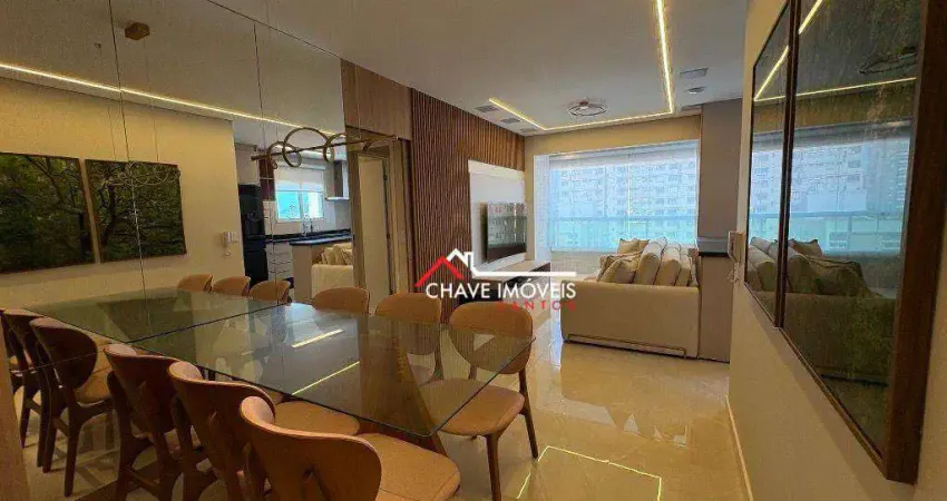 Cobertura com 3 dormitórios à venda, 166 m² por r$ 3.790.000,00 - embaré - santos/sp