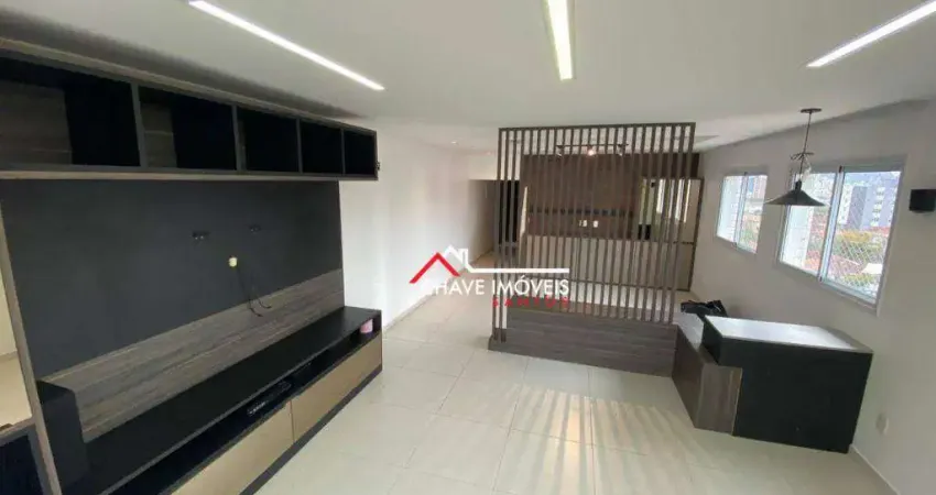 Cobertura com 3 dormitórios à venda, 208 m² por r$ 1.000.000,00 - marapé - santos/sp