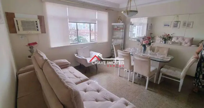 Apartamento com 2 dormitórios à venda, 127 m² por r$ 750.000,00 - boqueirão - santos/sp