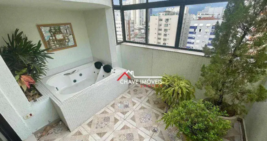 Apartamento duplex com 2 dormitórios à venda, 100 m² por r$ 750.000,00 - embaré - santos/sp