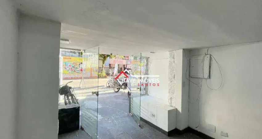 Salão para alugar, 96 m² por r$ 5.460,00/mês - gonzaga - santos/sp