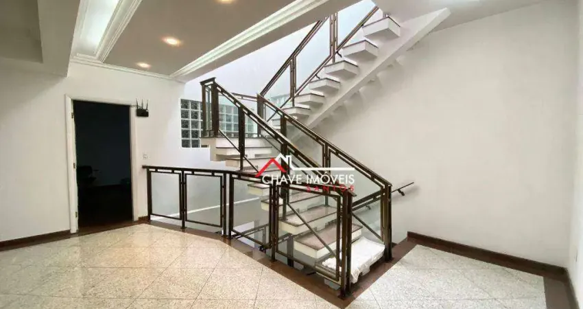 Sobrado com 3 dormitórios à venda, 330 m² por r$ 2.650.000,00 - ponta da praia - santos/sp