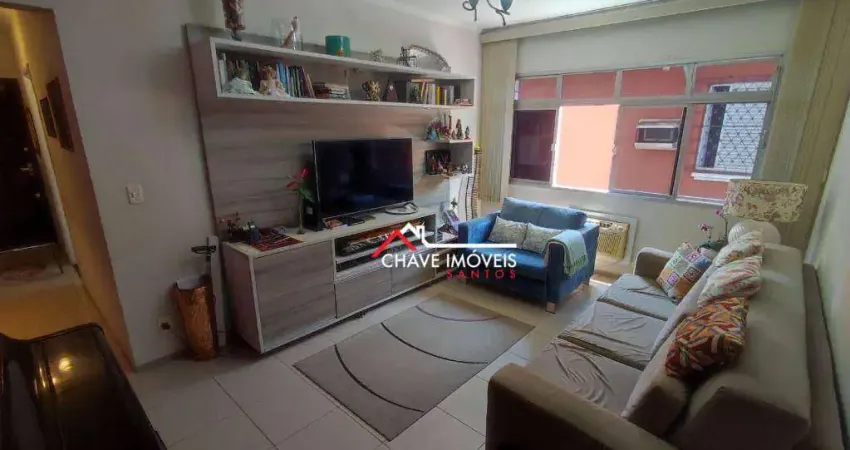 Apartamento com 2 dormitórios à venda, 90 m² por r$ 550.000,00 - embaré - santos/sp