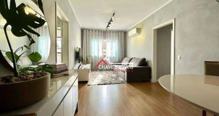 Apartamento com 2 dormitórios à venda, 90 m² por r$ 626.000,00 - aparecida - santos/sp