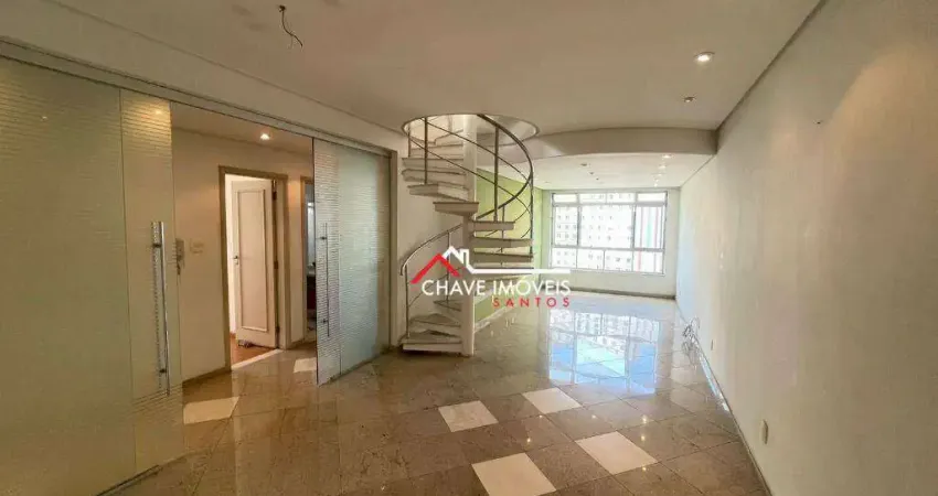 Cobertura com 4 dormitórios à venda, 279 m² por r$ 1.350.000,00 - josé menino - santos/sp